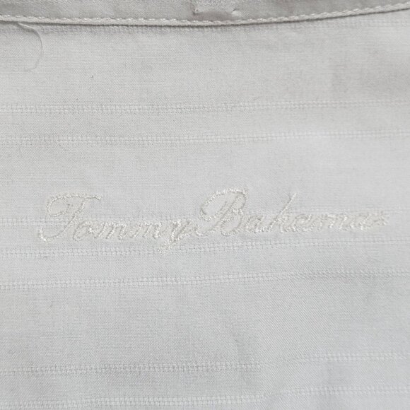 Tommy Bahama Men's Cotton Linen Blend White Long-Sleeve Shirt Boho Beach Travel - Picture 11 of 16